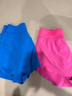 CRZ YOGA Blue & Pink Athletic Skorts Pair